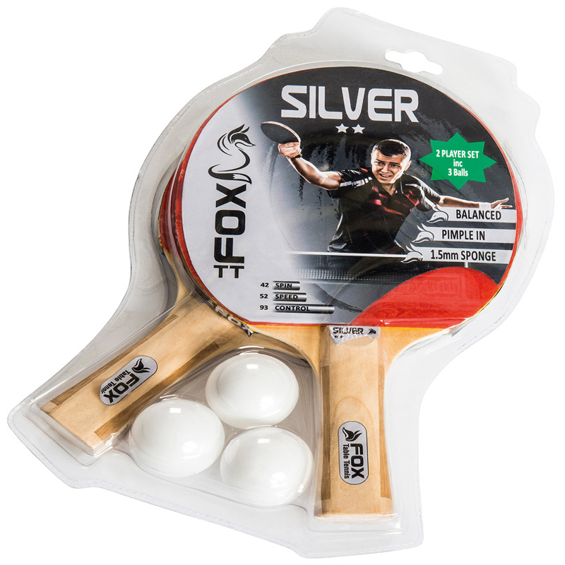 Fox TT 2 Player Table Tennis Bat & Ball Pack